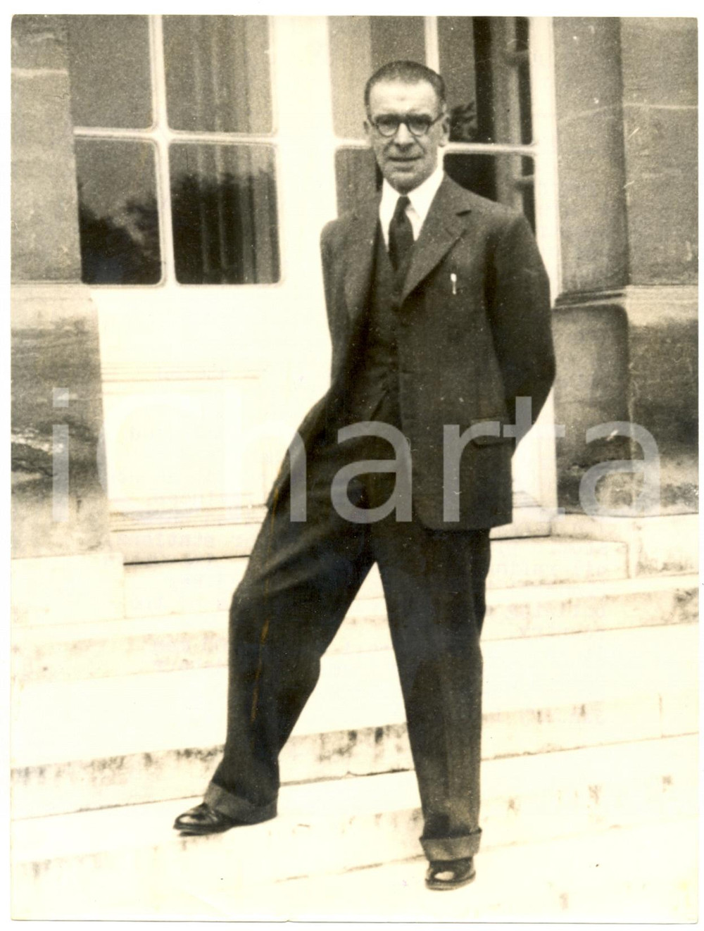 Fotografia d epoca originale 1954 LONDON Portrait of Eletrical Trade Union s president Frank FOULKES Photo 1