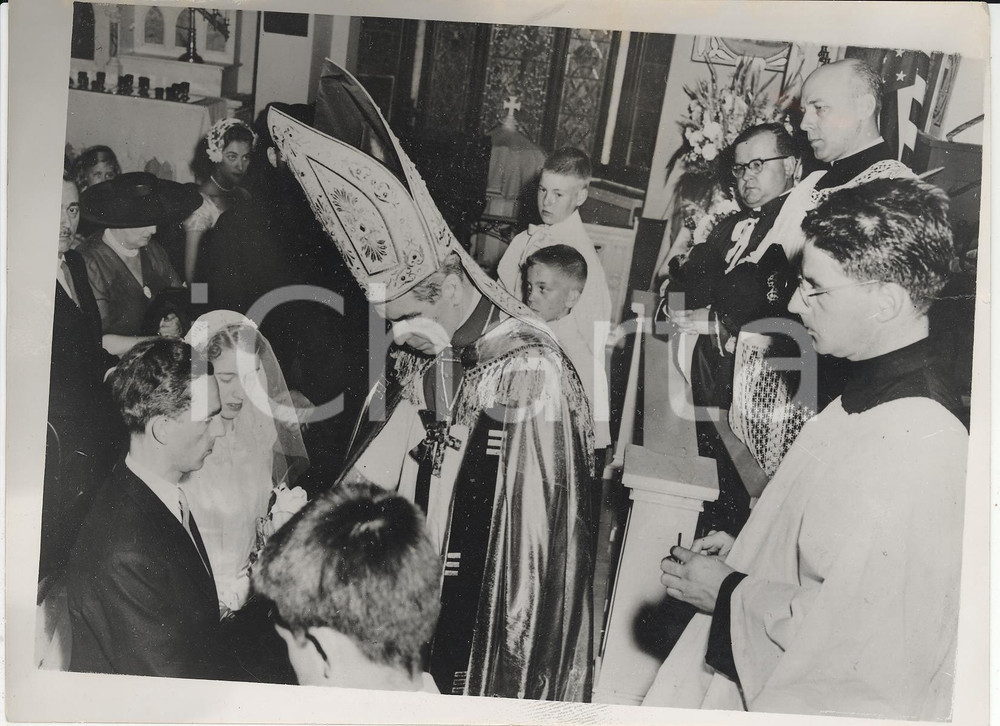 Fotografia d epoca originale 1953 NEW YORK Wedding of Rudolf of Austria and Xenia CZERNICHEVBESOBRASOV 1