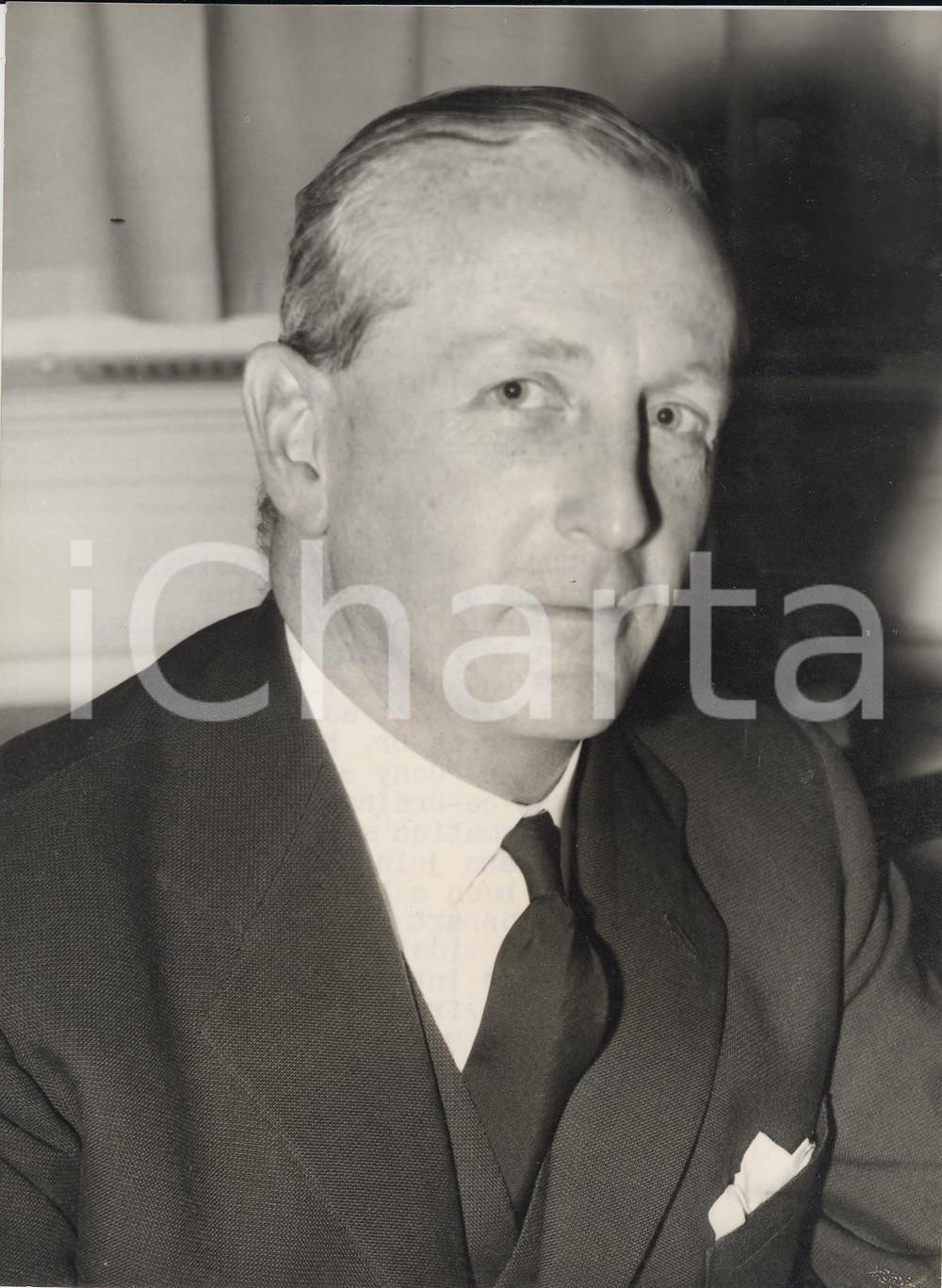 Fotografia d epoca originale 1957 LONDON Harold EVANS Portrait of Public Relation Adviser Photo 15x20 cm 1