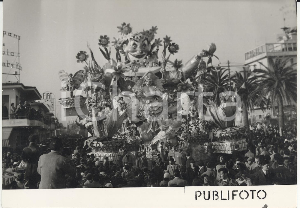 Fotografia d epoca originale 1954 VIAREGGIO LU Sfilata dei carri del CARNEVALE Fotografia Artistica 18x13 1