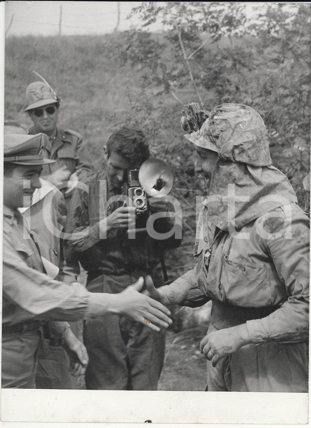 Fotografia d epoca originale 1954 SPLUGA DELLA PRETA Walter MAUCCI elogiato per la spedizione speleologica 1