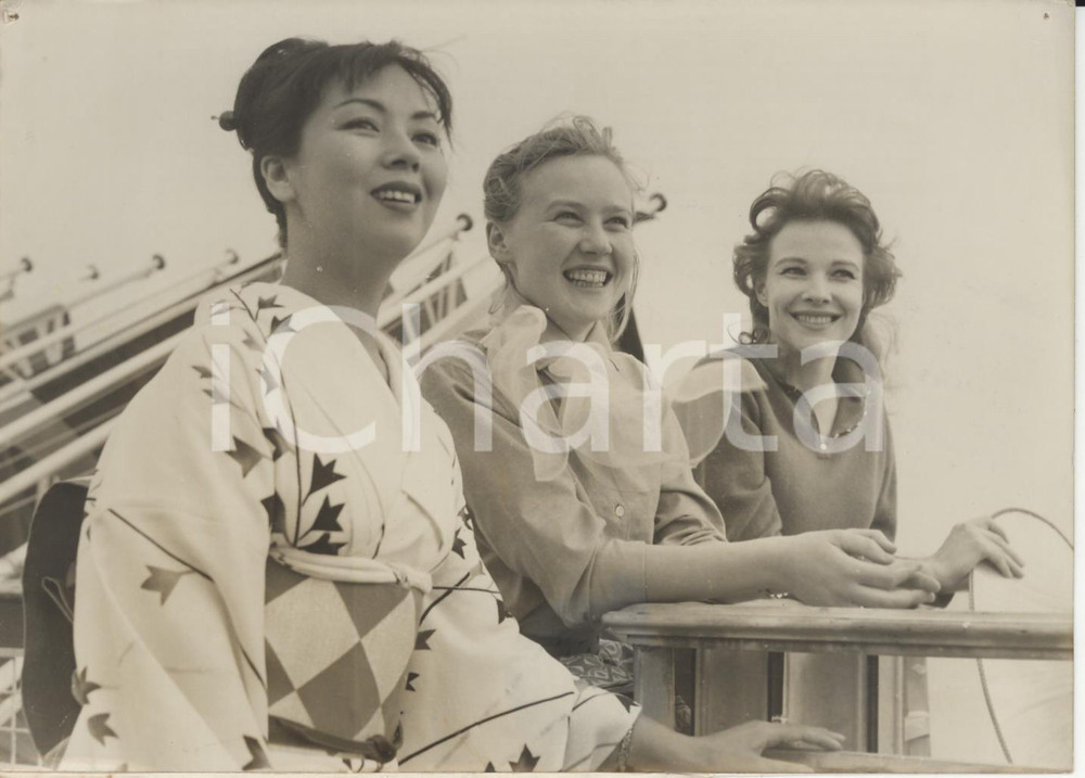 Fotografia d epoca originale 1960 FESTIVAL DI CANNES Machiko KYO Ija SAVVINA Janice RULE Foto 18x13 cm 1