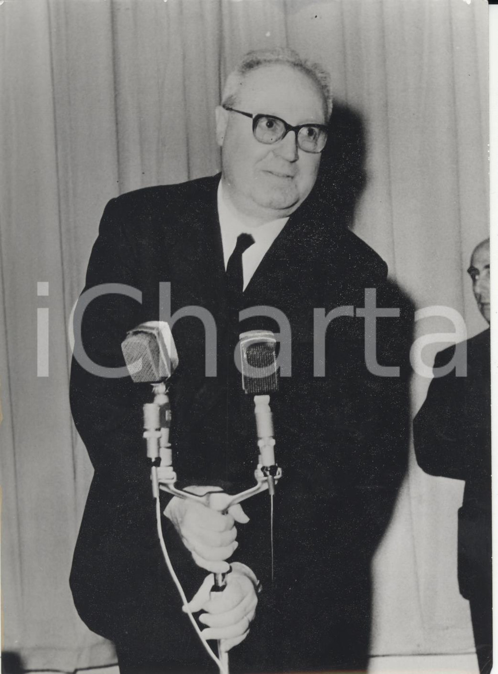 Fotografia d epoca originale 1963 ROMA Quirinale  Formazione nuovo governo  Giuseppe SARAGAT Foto 13x18 cm 1
