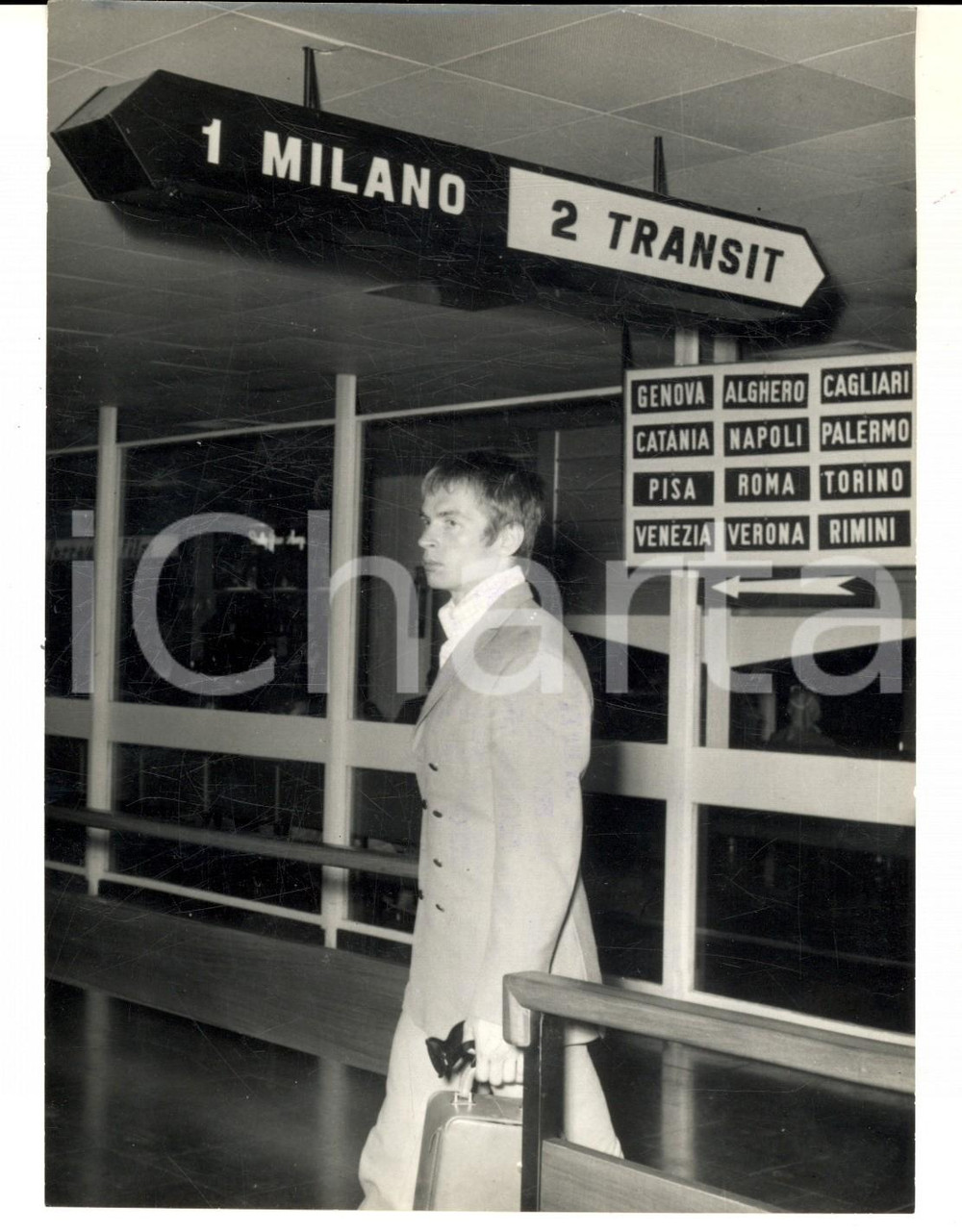 Fotografia d epoca originale 1966 MILANO MALPENSA Arrivo di Rudolf NUREYEV per prove TEATRO ALLA SCALA Foto 1