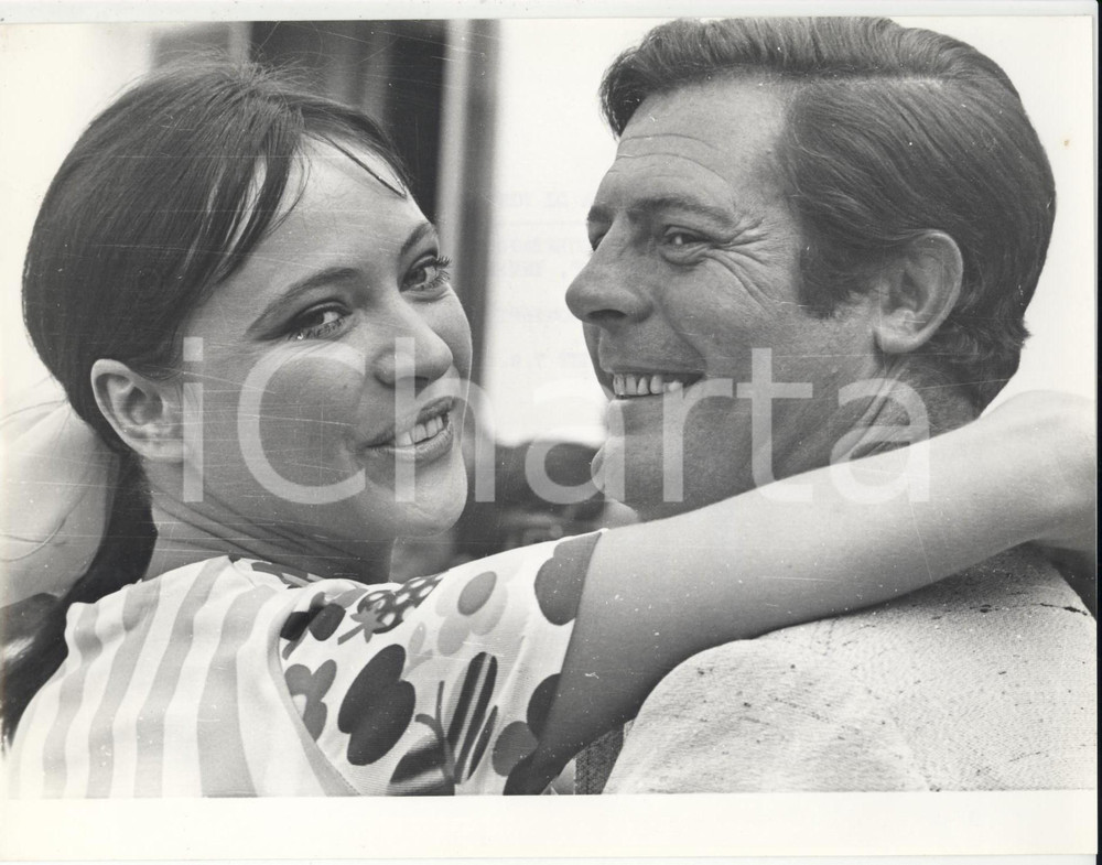 Fotografia d epoca originale 1967 VENEZIA Festival del Cinema  Marcello MASTROIANNI Anna KARINA Foto 24x18 1