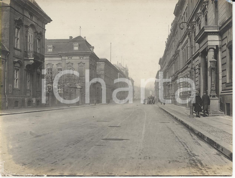 Fotografia d epoca originale 1920 KAPP PUTSCH Berlin Die abgesperrte WilhelmstraÃŸe REAL PHOTO cm 16x12 1