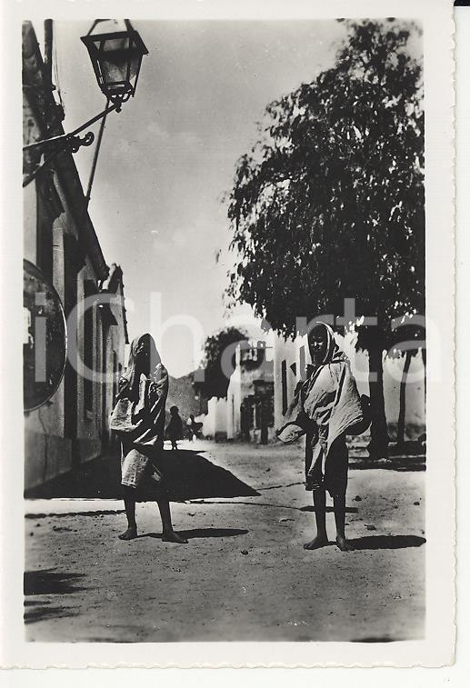 Fotografia d epoca originale 1935ca A.O.I. ETIOPIA Ritratto di due ragazzi etiopi VERA PHOTO cm 9X5,8 1