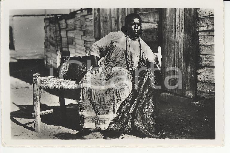 Fotografia d epoca originale 1935ca A.O.I. ETIOPIA Ritratto di donna etiope VERA PHOTO cm 5,8x9 1
