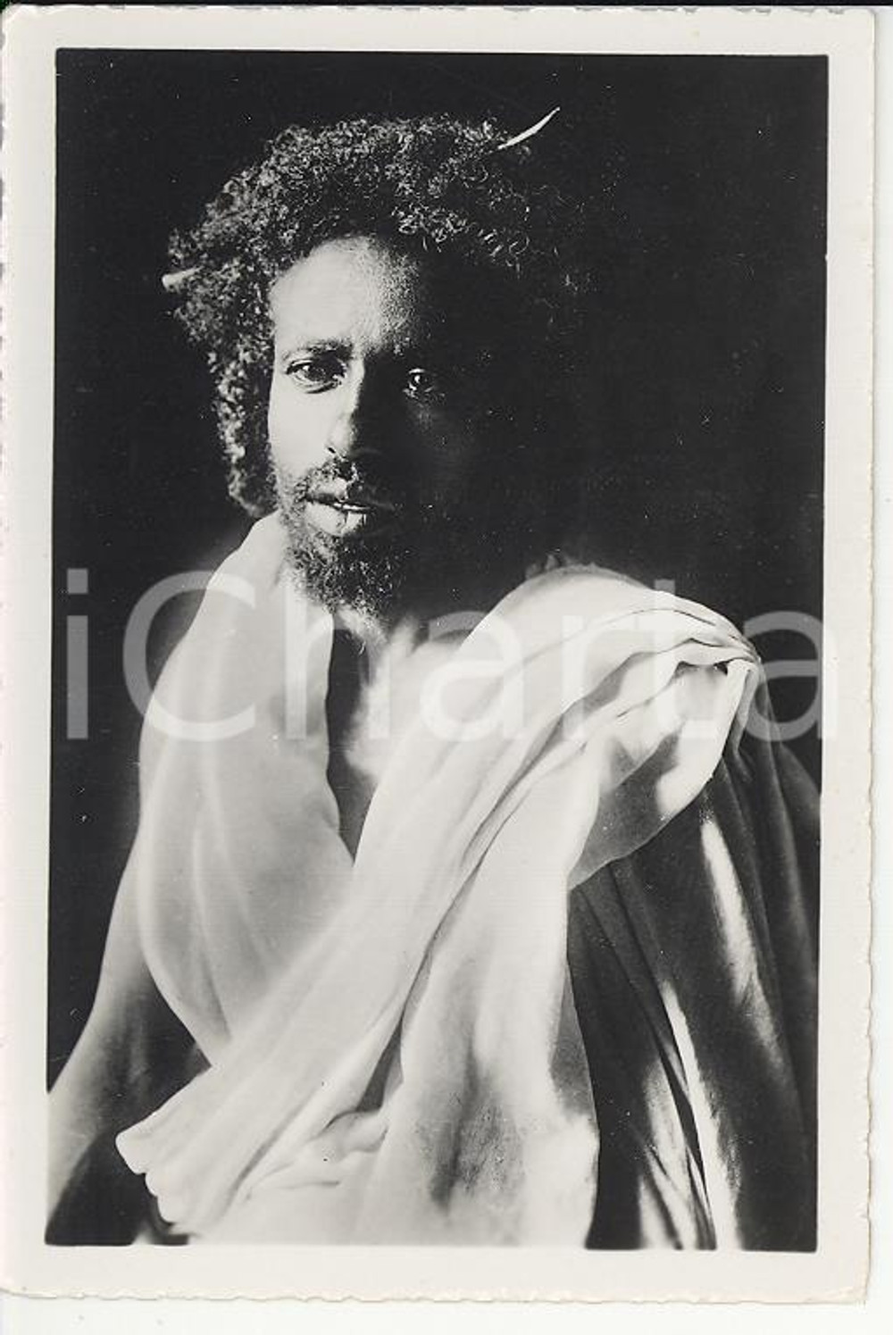 Fotografia d epoca originale 1935 ca A.O.I. ETIOPIA Ritratto di giovane etiope VERA FOTO cm 9x5,8 1