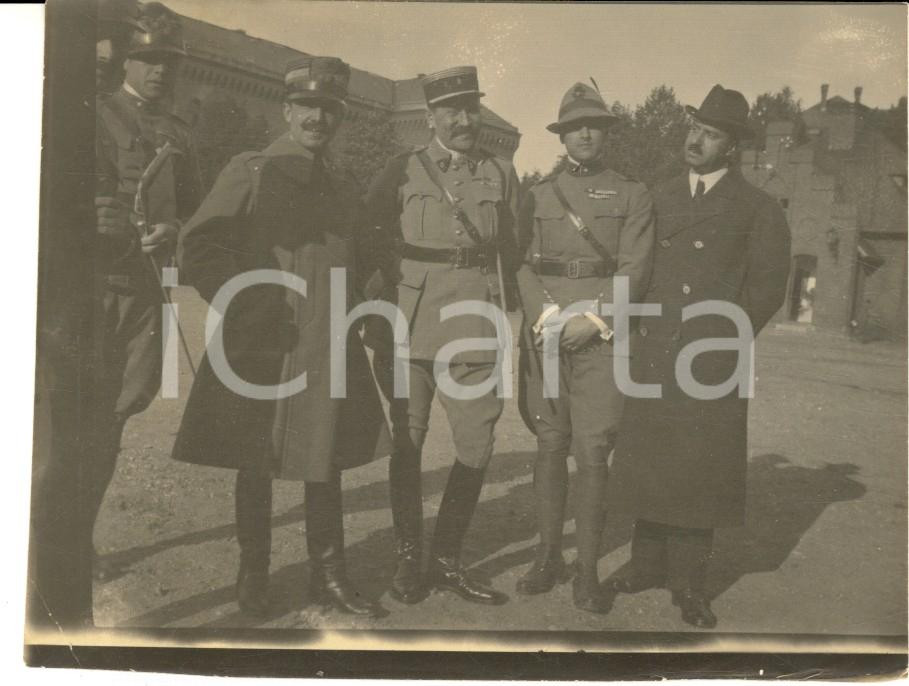 Fotografia d epoca originale 1920 MARIENWERDER Alpini con ufficiale francese e borghese  Foto 12x8 cm 1