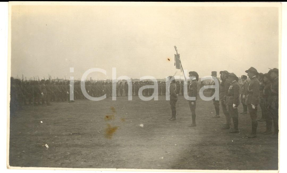 Fotografia d epoca originale 1931 UDINE Bersaglieri durante il giuramento delle reclute  Foto 13x8 cm 1