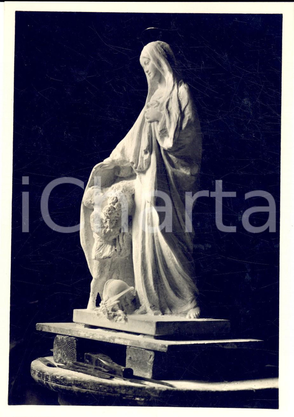 Fotografia d epoca originale 1930 VALGANNA VA  Villaggio Alpino MONTE PIAMBELLO  La Madonnina Foto 1