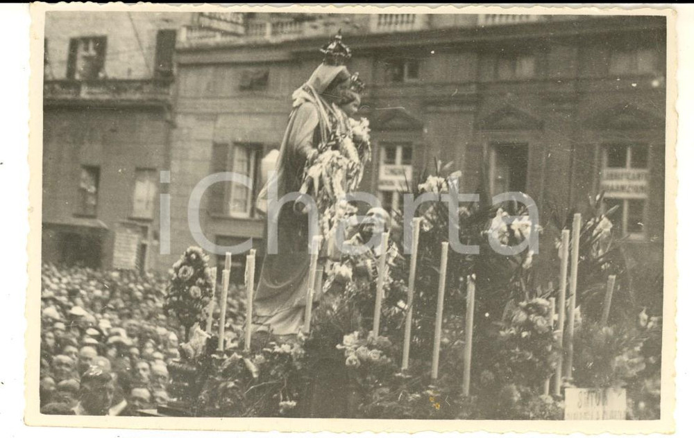Fotografia d epoca originale 1940 ca AREA ITALIANA Processione con la Madonna e San Giuseppe  Foto VINTAGE 1