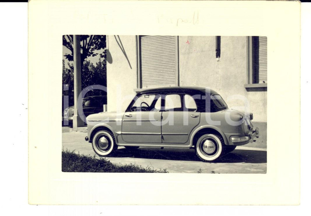 Fotografia d epoca originale 1955 ca VERCELLI AUTOMOBILISMO Fiat nuova 1100/103 F1 SPECIAL Foto 12x9 1