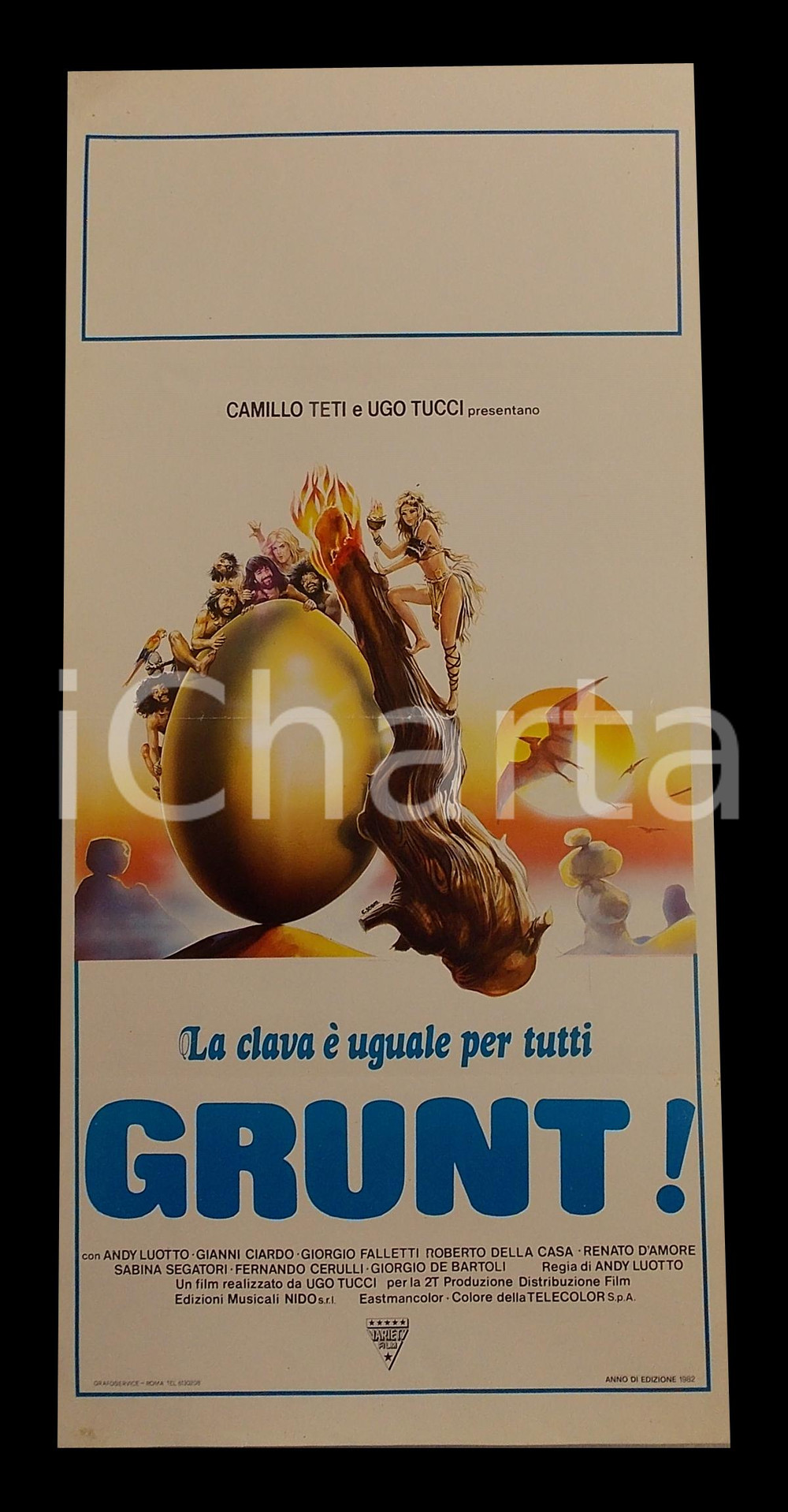 Materiale cinematografico d’epoca 1981 GRUNT! Andy LUOTTO Giorgio FALETTI Gianni CIARDO Sabina SEGATORI Manifesto 1