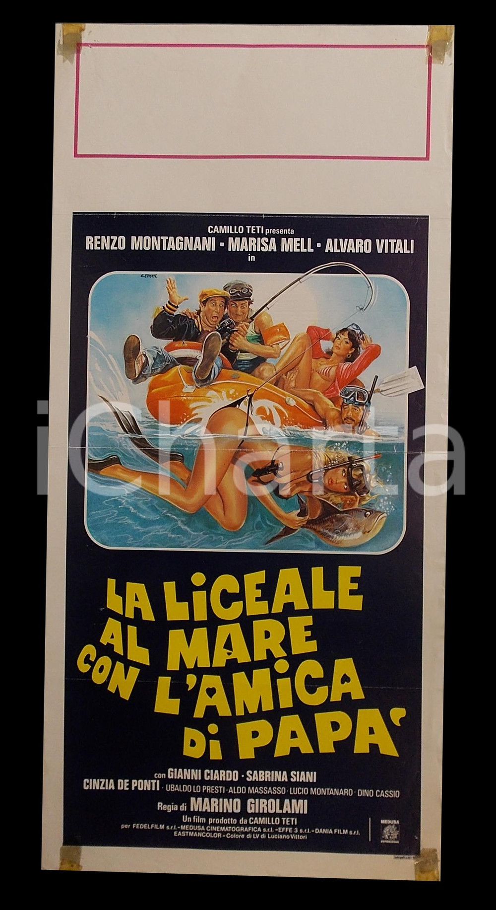 Materiale cinematografico d’epoca 1980 LA LICEALE AL MARE CON L AMICA DI PAPA  Marisa MELL Alvaro VITALI Manifesto 1