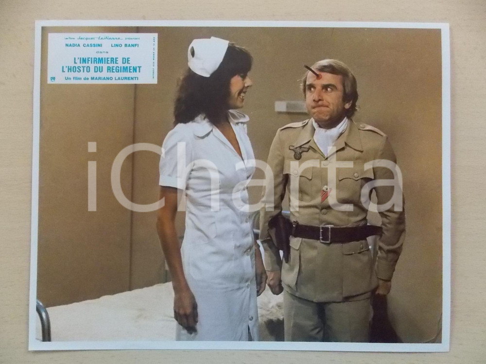 Materiale cinematografico d’epoca 1979 INFERMIERA NELLA CORSIA DEI MILITARI Nadia CASSINI Renato CORTESI Lobbycard 1