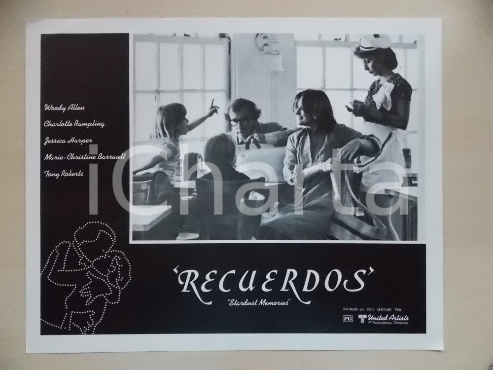 Materiale cinematografico d’epoca 1980 STARDUST MEMORIES MarieChristine BARRAULT Woody ALLEN Lobby card 34x28 cm 1