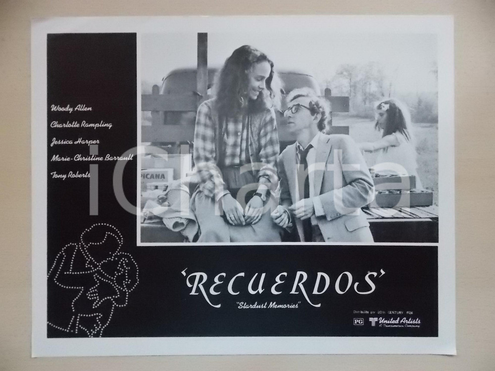 Materiale cinematografico d’epoca 1980 STARDUST MEMORIES Jessica HARPER Woody ALLEN Sguardo romantico Lobby card 1