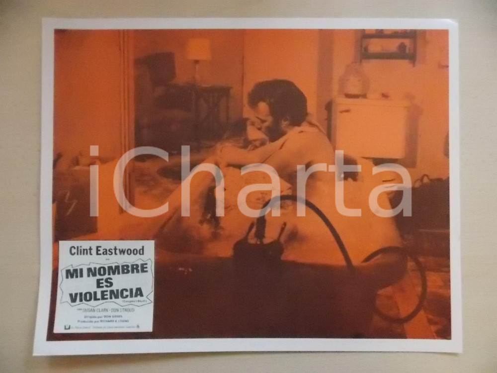 Materiale cinematografico d’epoca 1968 L UOMO DALLA CRAVATTA DI CUOIO Clint EASTWOOD Melodie JOHNSON Lobby card 1