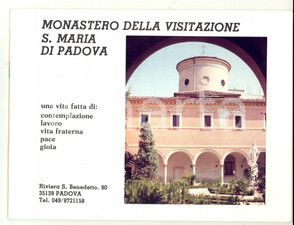 Materiale pubblicitario d’epoca 1989 PADOVA Monastero della Visitazione S. MARIA  Opuscolo ILLUSTRATO 20 pp. 1