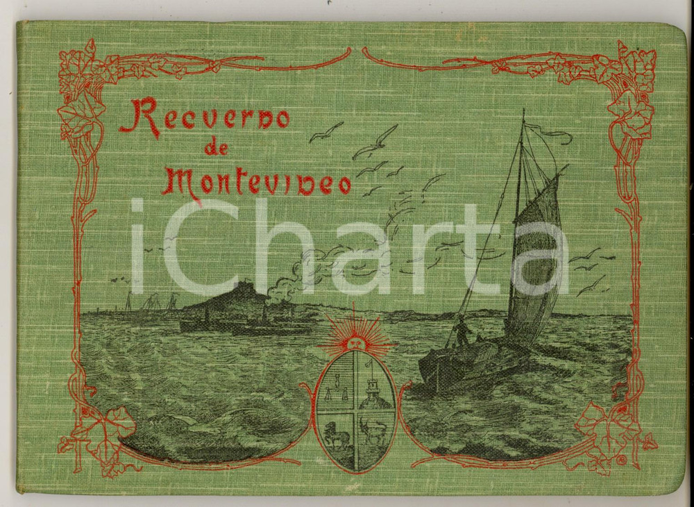 Libro, pubblicazione d epoca 1910 ca Album MONTEVIDEO  ILLUSTRATO  Turismo vintage 40 pagine 20x15 cm 1