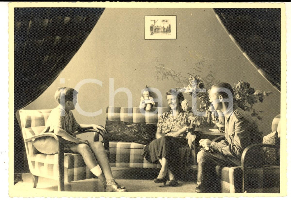 Fotografia d epoca originale 1940 AOI GONDAR ETIOPIA Ospiti di Silvio COPPI direttore Regie Poste  Foto 1