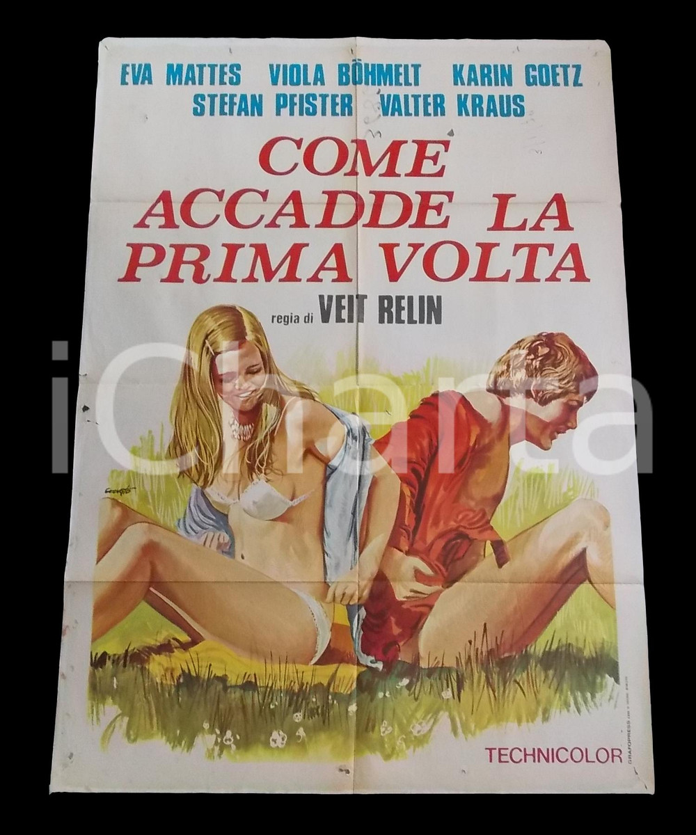 Materiale cinematografico d’epoca 1971 COME ACCADDE LA PRIMA VOLTA Viola BOHMELT Karin GOTZ Manifesto 100x140 cm 1