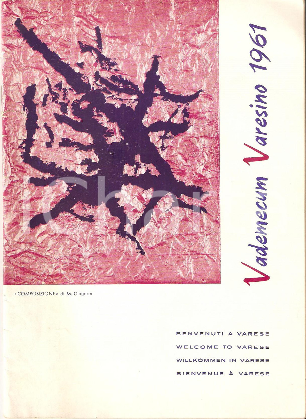 Materiale pubblicitario d’epoca 1961 VARESE Vademecum varesino in lingua tedesca Spillato 15x21 cm 1