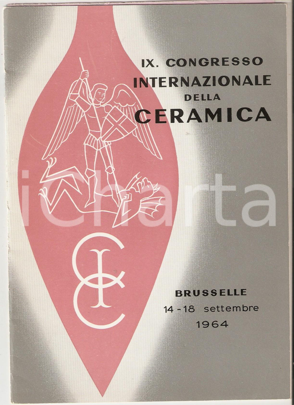 Libro, pubblicazione d epoca 1964 BRUXELLES IX Congresso internazionale della ceramica Programma provvisorio 1