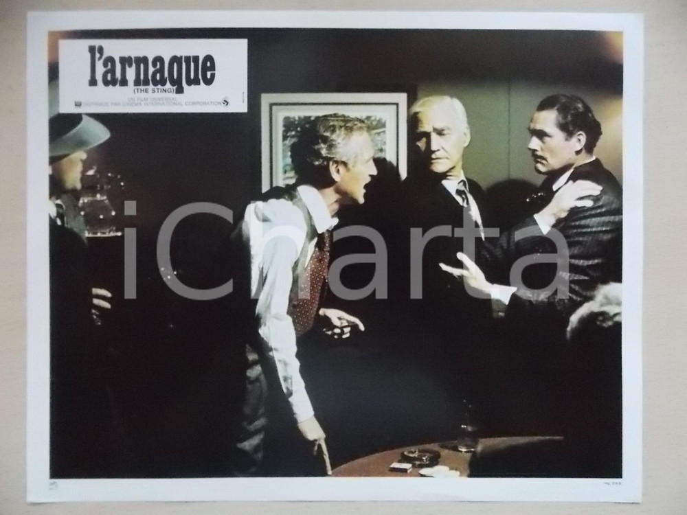 Materiale cinematografico d’epoca 1973 LA STANGATA Paul NEWMAN Robert SHAW Lobby card EDIZIONE FRANCESE 1