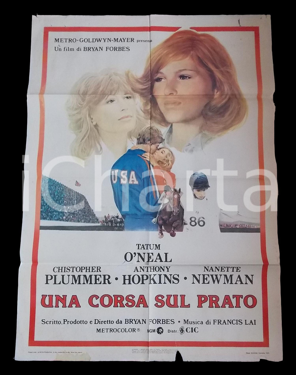 Materiale cinematografico d’epoca 1978 UNA CORSA SUL PRATO Tatum O NEAL Christopher PLUMMER Manifesto 100x140 1