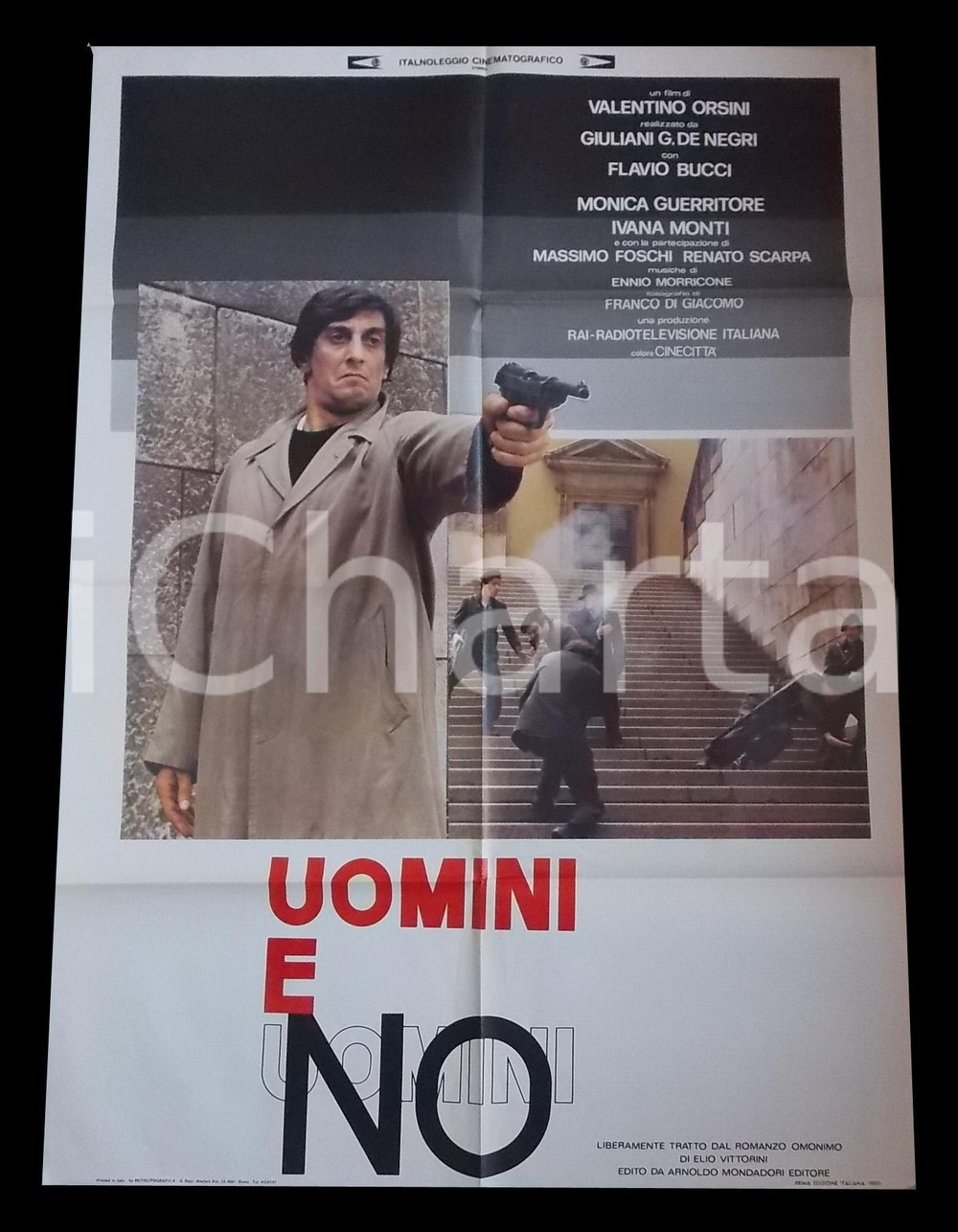 Materiale cinematografico d’epoca 1981 UOMINI E NO Flavio BUCCI Monica GUERRITORE Valentino ORSINI Manifesto 1