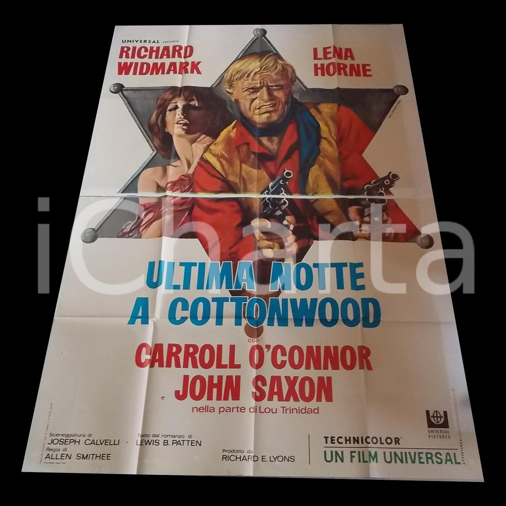 Materiale cinematografico d’epoca 1969 ULTIMA NOTTE A COTTONWOOD Richard WIDMARK Lena HORNE Manifesto WESTERN 1