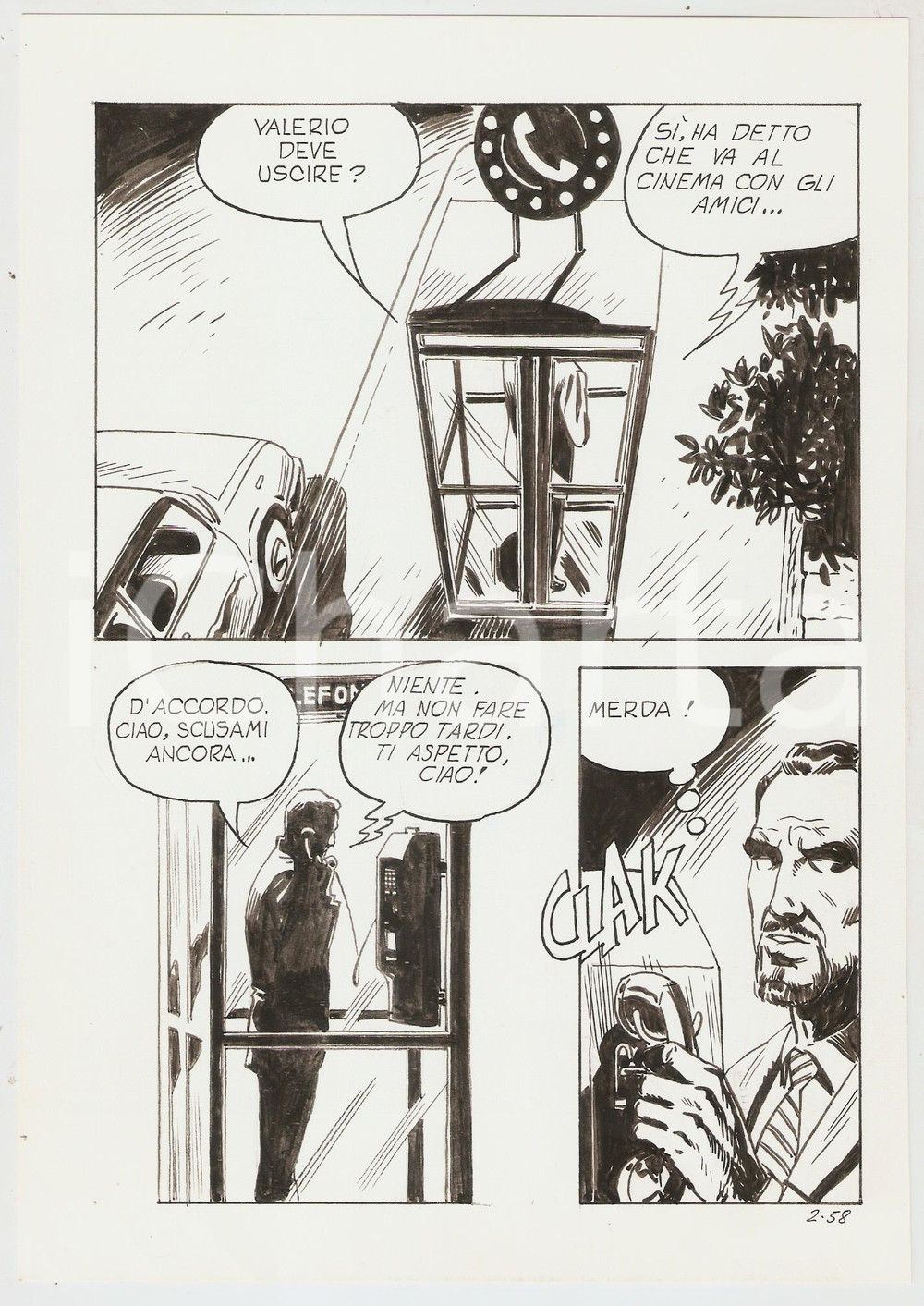 Opera d’arte autentica 1988 ALT n.6 Un mostro nel cuore  Tav.58 Originale Luigi COPPOLA EDIPERIODICI 1