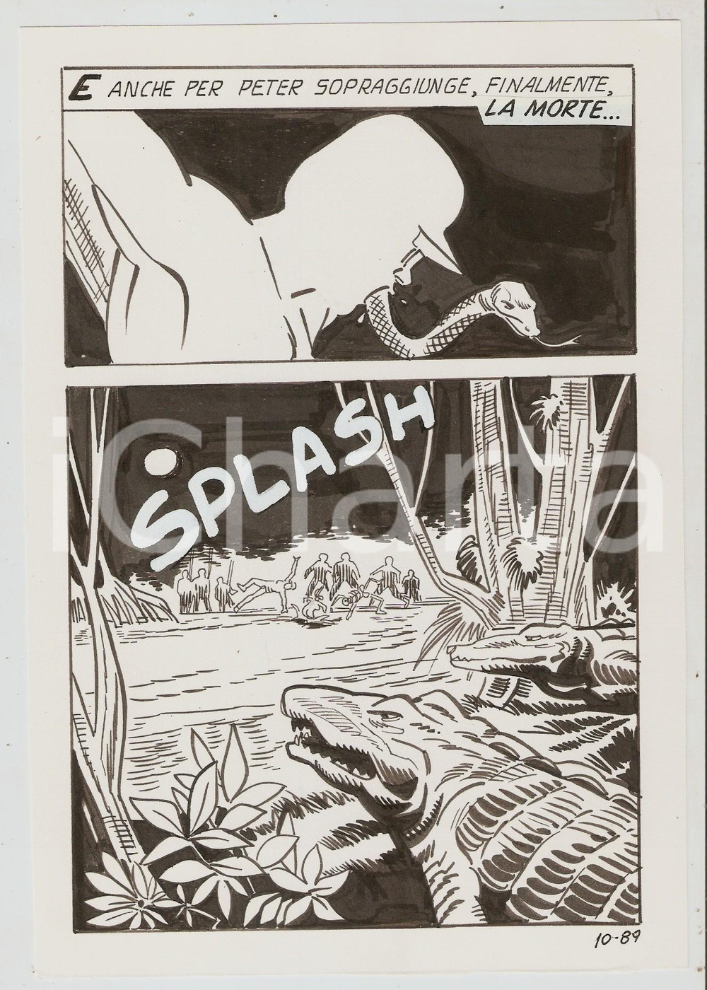 1975 ca SUPERFUMETTI n.12 Atrocità in Amazzonia - Tavola 89 originale EDIFUMETTO