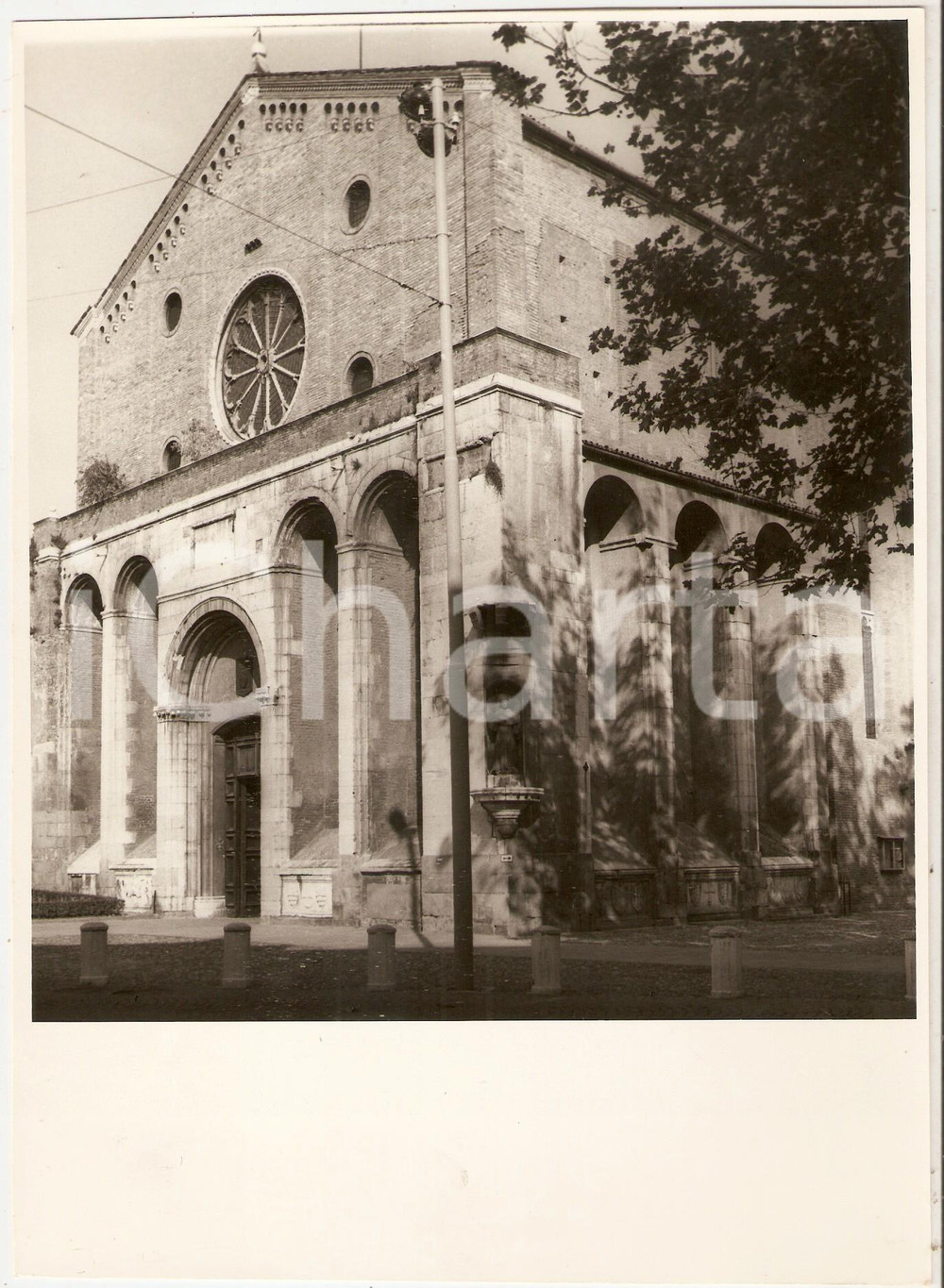 Fotografia d epoca originale 1970 ca PADOVA Chiesa degli Eremitani  Panorama Foto 17x23 cm 1