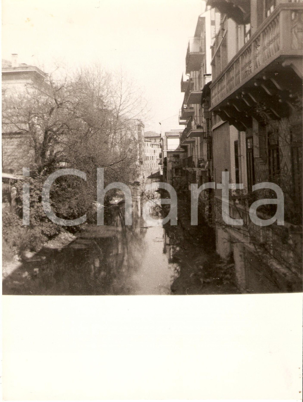 Fotografia d epoca originale 1970 ca PADOVA Palazzi a ridosso del naviglio del BRENTA Foto ARTISTICA 17x23 1