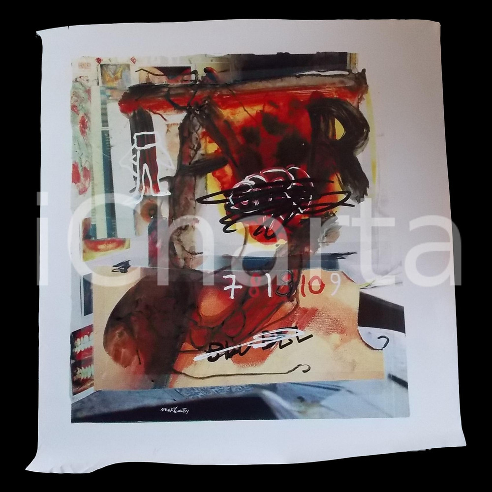 Stampa, bozzetto originale 1990 ca Max KUATTY Serie HAPPY ISLAND Stampa su pvc 110x120 cm 1