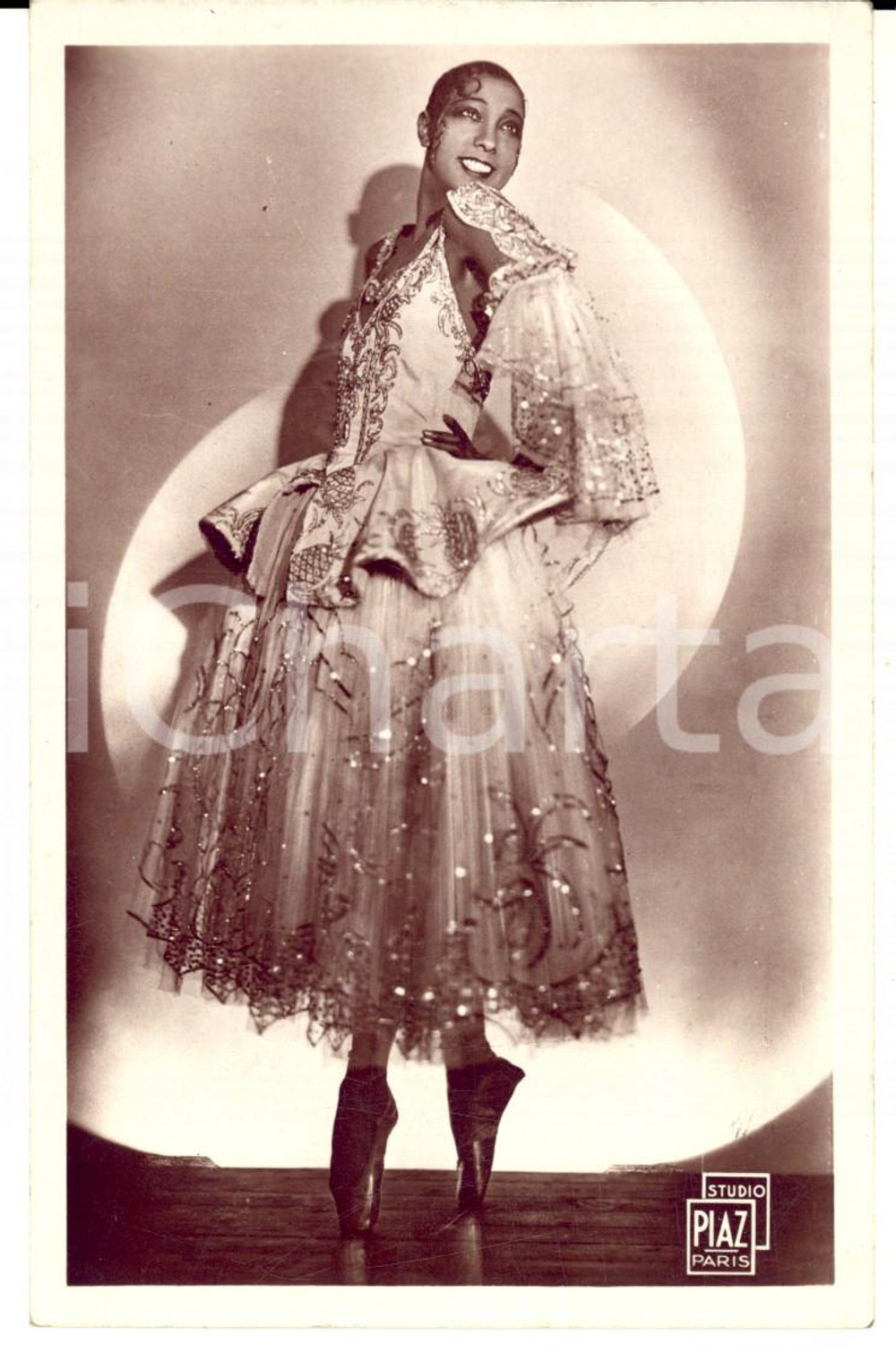 Cartolina originale da collezione 1925 ca FRANCE JosÃ©phine BAKER  La joie de Paris Cartolina postale FP NV 1