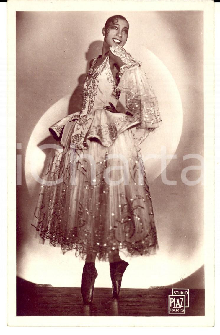 Cartolina originale da collezione 1925 ca FRANCE Joséphine BAKER  La joie de Paris Cartolina postale FP NV 1