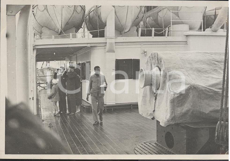 Fotografia d epoca originale 1937 In navigazione verso ALGERI  REAL PHOTO cm 13,5 x 8,5 1