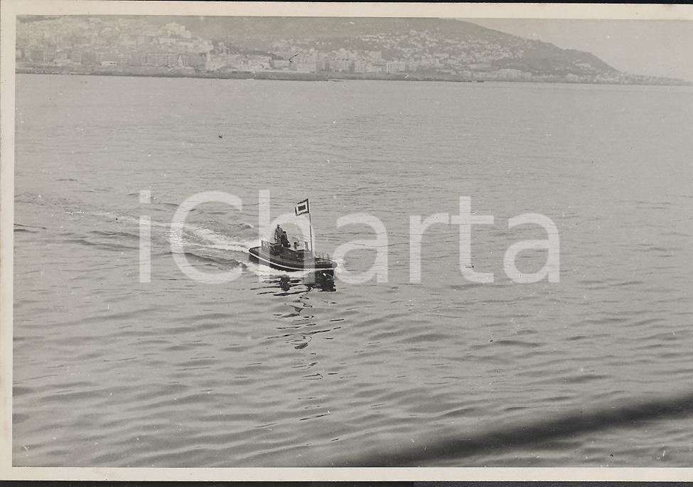 Fotografia d epoca originale 1937 In navigazione verso ALGERI  REAL PHOTO cm 13,5 x 8,5 1