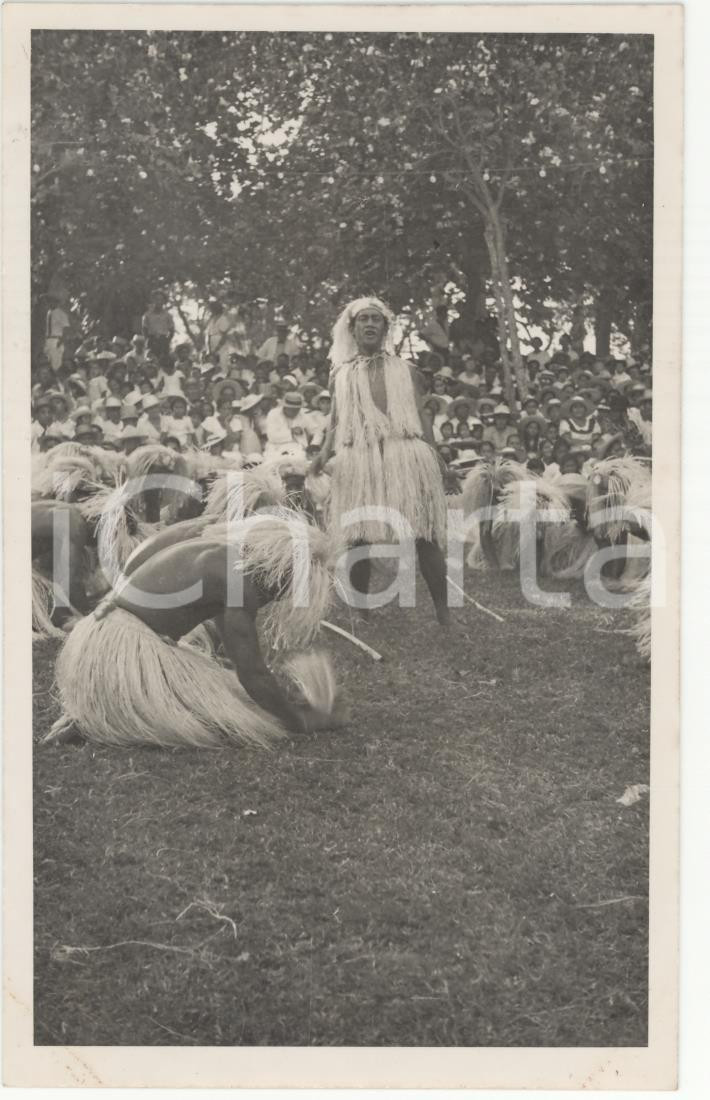Fotografia d epoca originale 1937 PAPEETE Polinesia 4 FESTA 14 LUGLIO  REAL PHOTO cm 13,5 x 8,5 1