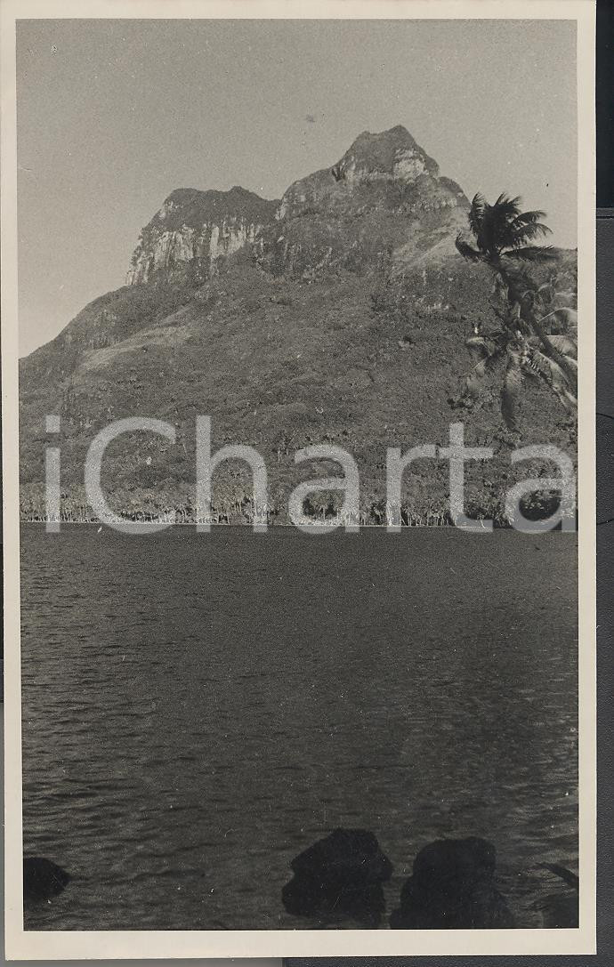 Fotografia d epoca originale 1937 BORA BORA Polinesia Veduta panoramica  2PHOTO cm 13,5 x 8,5 1