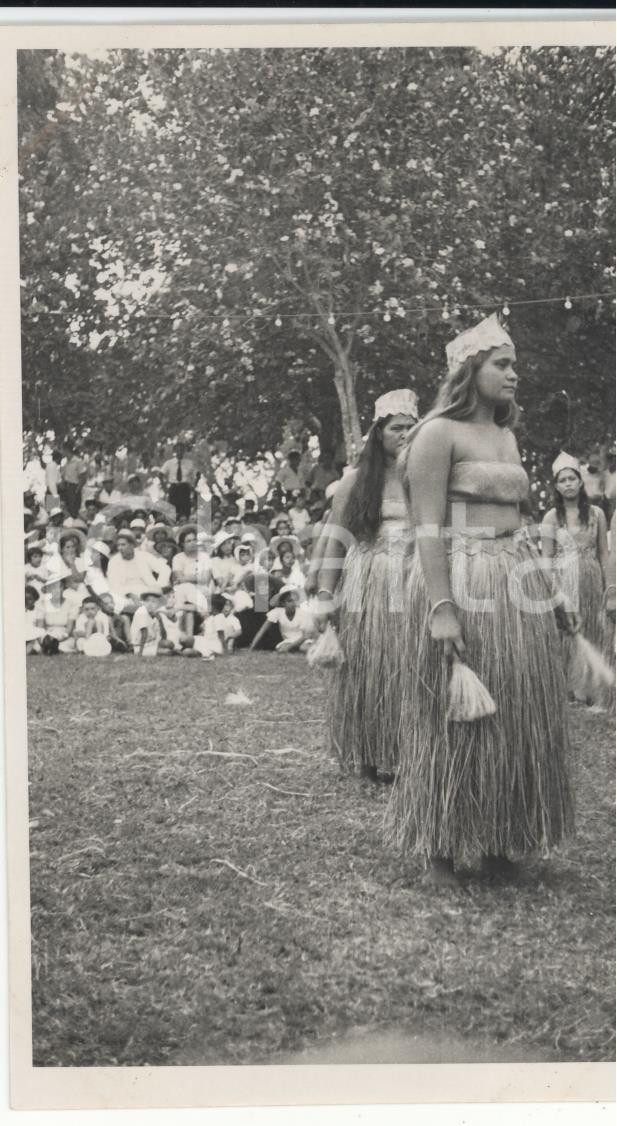 Fotografia d epoca originale 1937 PAPEETE Polinesia 23 FESTA 14 LUGLIO  REAL PHOTO cm 13,5 x 8,5 1