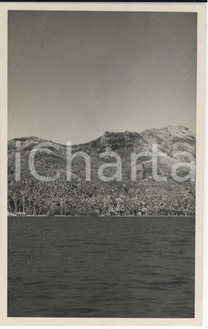 Fotografia d epoca originale 1937 TAHAA Polinesia Monte detto Statua di Hiro REAL PHOTO cm 13,5 x 8,5 1