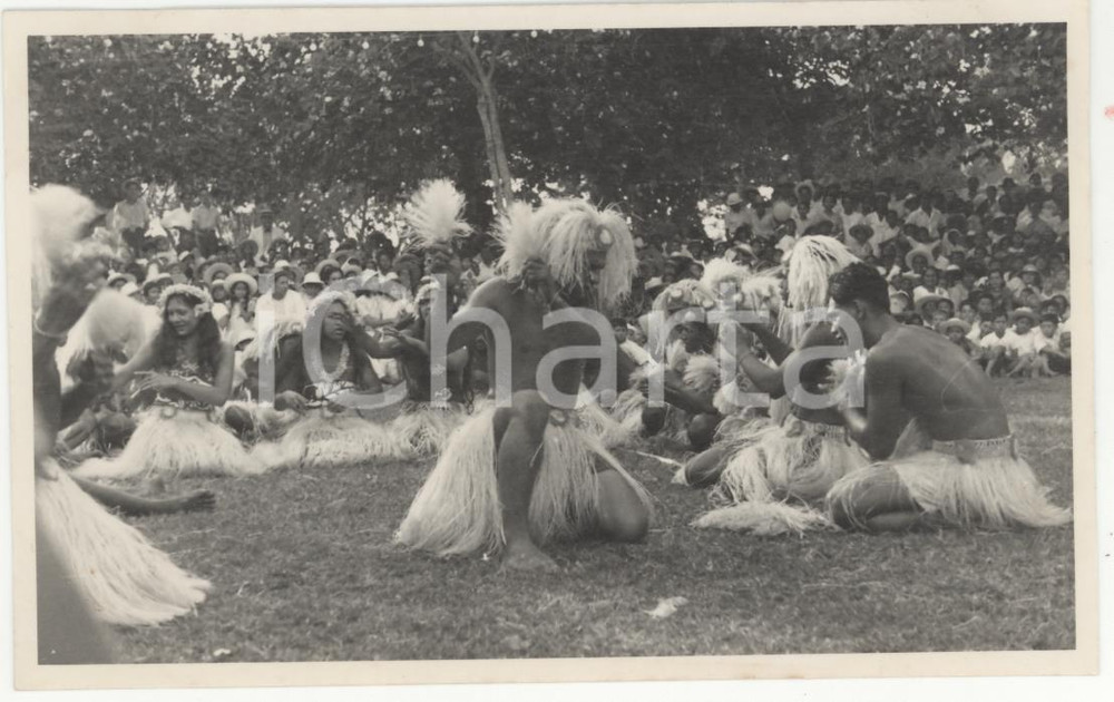 Fotografia d epoca originale 1937 PAPEETE Polinesia 30 FESTA 14 LUGLIO  REAL PHOTO cm 13,5 x 8,5 1