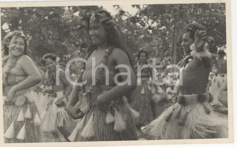 Fotografia d epoca originale 1937 PAPEETE Polinesia 29 FESTA 14 LUGLIO  REAL PHOTO cm 13,5 x 8,5 1