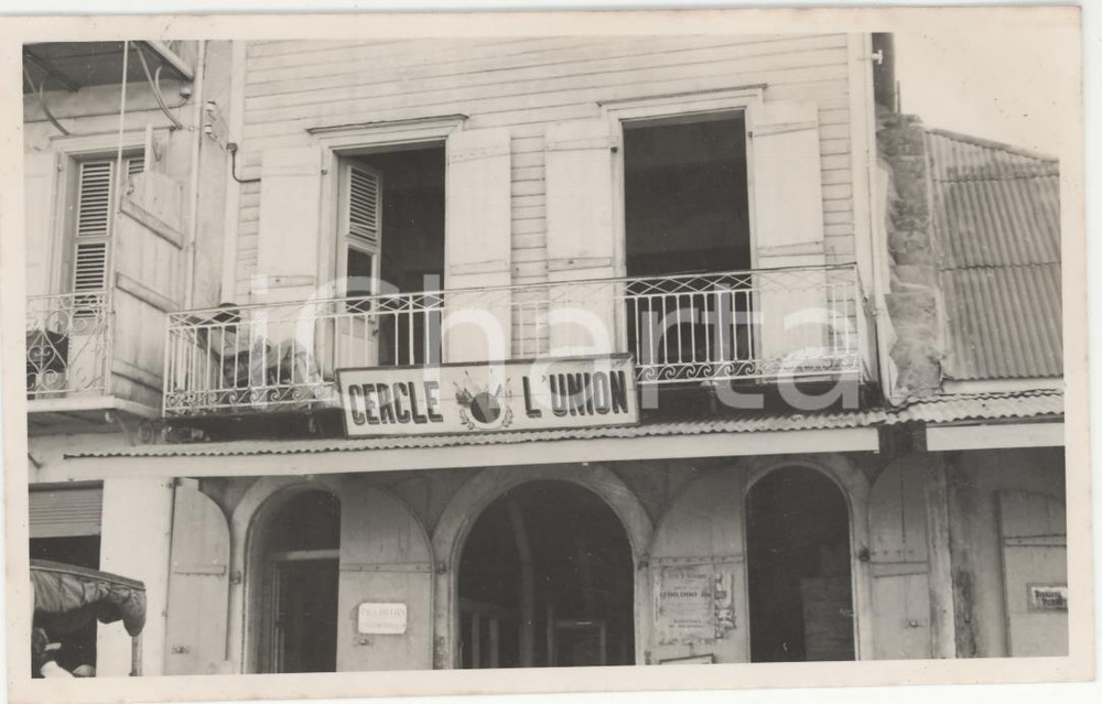 Fotografia d epoca originale 1937 PointeÃ Pitre Guadalupa  Cercle l Union  REAL PHOTO cm 13,5 x 8,5 1